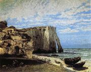 Courbet, Gustave The Cliff at Etretat after the Storm oil